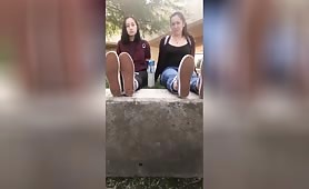 2 college girl feet