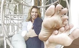 Rocking chair Mikayla Miles giant feet POV